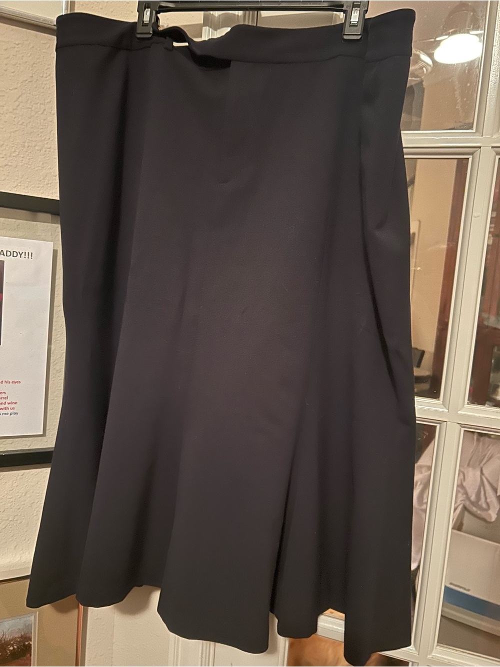 Women's A-Line Navy Skirt with flair at bottom Ralph Lauren